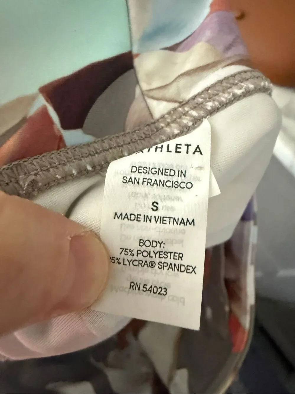 Athleta Women’s Small Grey Floral Chaturanga Crop Leggings Ankle